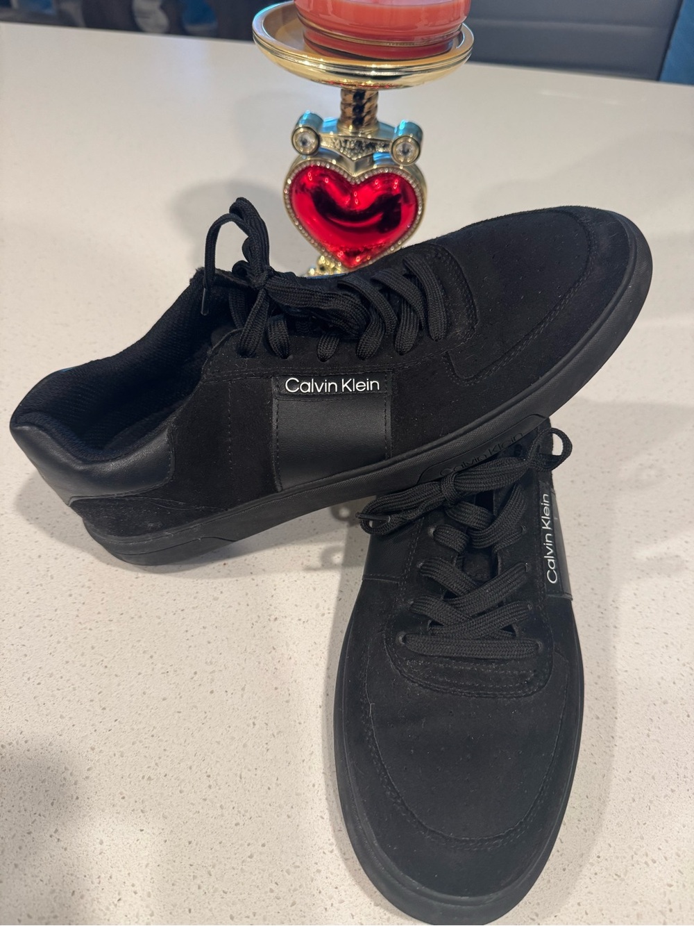 Calvin Klein Men’s All-Black Lace-Up Sneakers